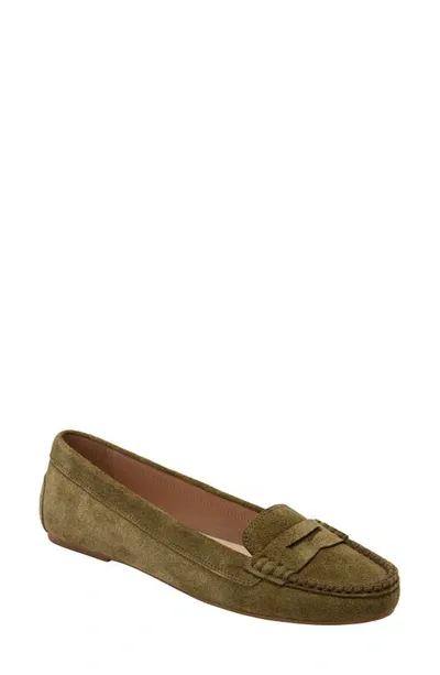 Jack Rogers Meyers Moc Toe Penny Loafer In Moss