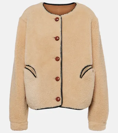 Blazé Milano Tatoosh Gliss Shearling Jacket In Beige