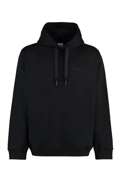 Burberry Hooded Sweatshirt In Black