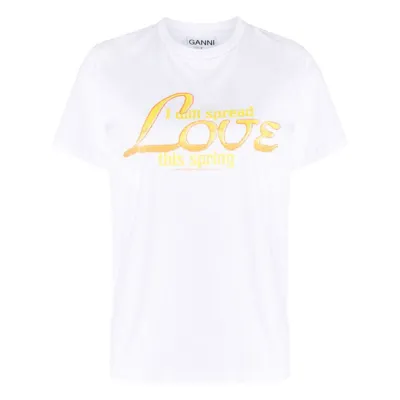 Ganni T-shirt-xs Nd  Female In White