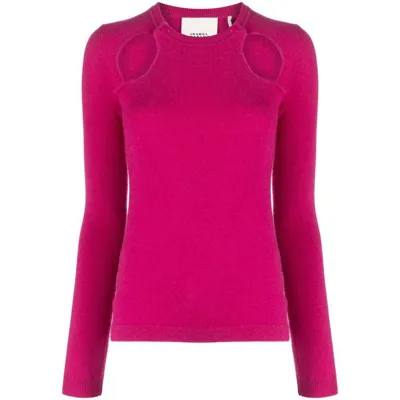 Isabel Marant Cut-out Cashmere Top In Pink