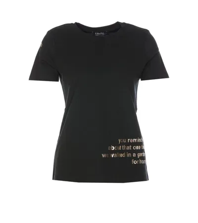 's Max Mara Slogan Printed Crewneck T In Black