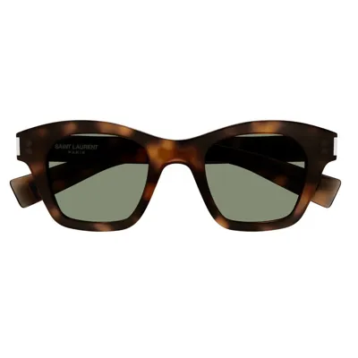 Saint Laurent Eyewear Cat In Brown