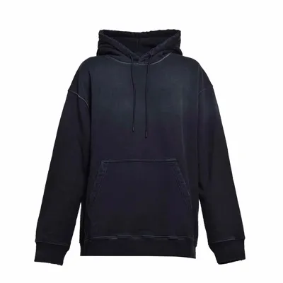 Msgm Logo Chest Hoodie In Black