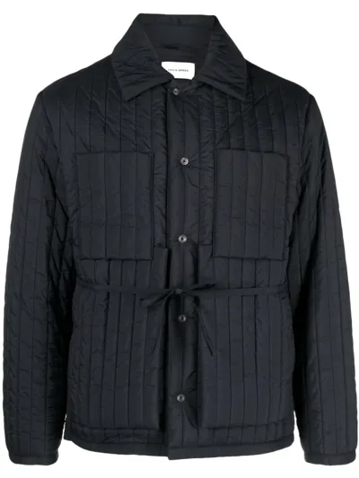 Craig Green Tied-waist Quilted Jacket In Black