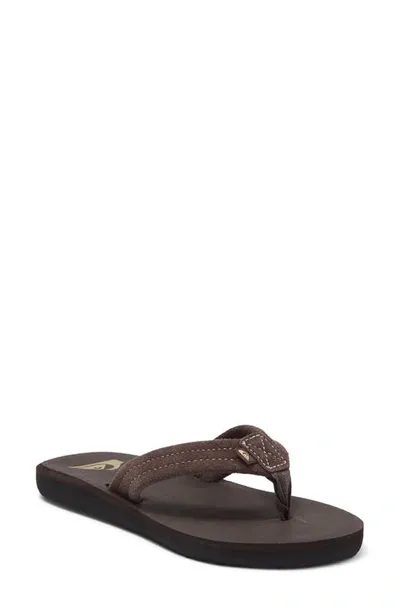 Quiksilver Little Boys Carver Suede Sandals In Demitasse