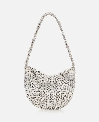 Rabanne 1969 Moon Shouder Bag In Silver