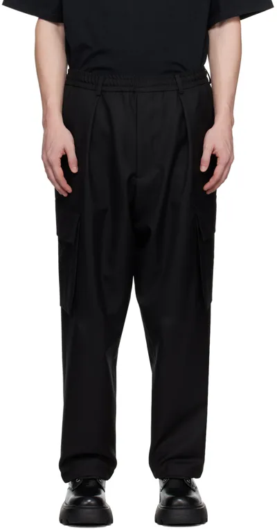 Lownn Black Elasticized Cargo Pants