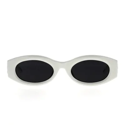 Attico The  Sunglasses In White/silver/grey