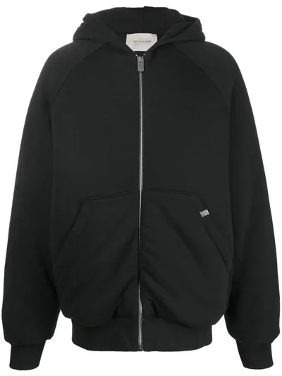 Alyx Logo-embroidered Hooded Bomber Jacket In Black