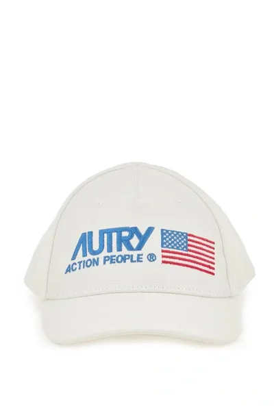 Autry Logo-embroidered Baseball Cap In Bianco