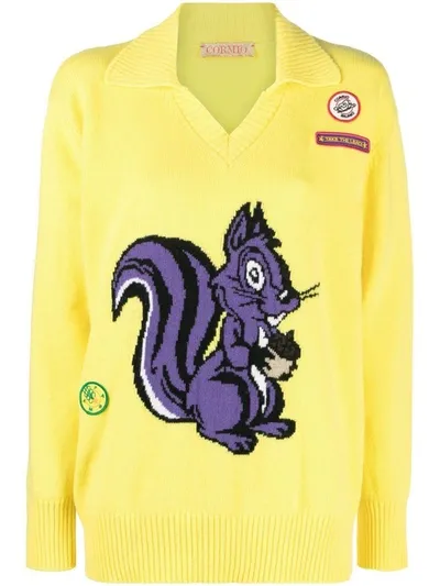 Cormio Yellow Emilio Long Sleeve Polo