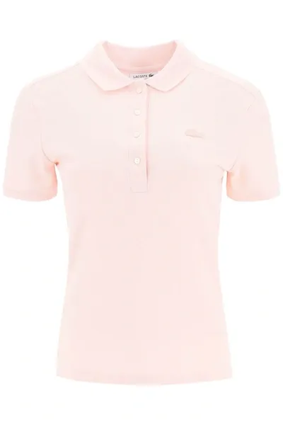 Lacoste Cotton Pique Polo In Pink