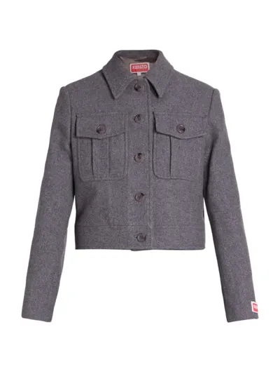 Kenzo Veste England Femme Ardoise In Stone Grey