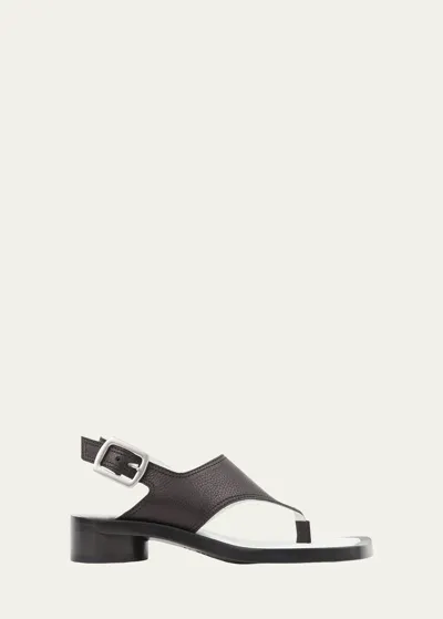 Mm6 Maison Margiela Thong Sandal In Black