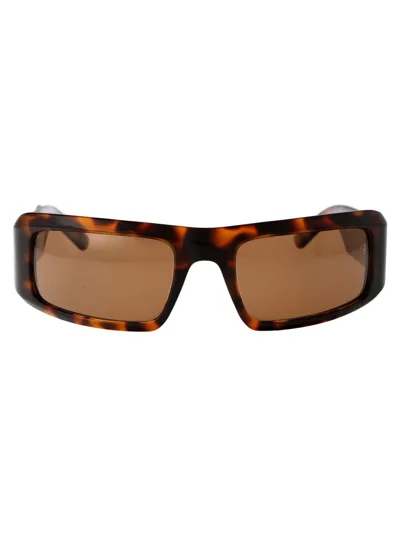 Palm Angels Kerman Rectangular-frame Sunglasses In Brown