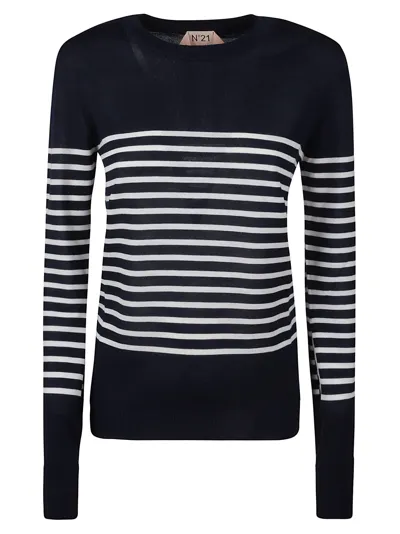 N°21 Stripe Jumper In Blue