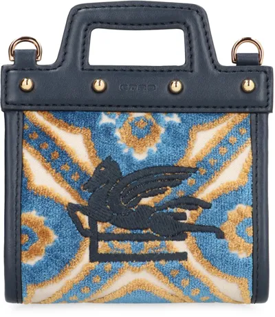 Etro Love Logo Embroidered Card Holder In Multi