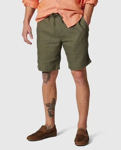 Rodd & Gunn Men's Linen Resort Drawstring Shorts In Green