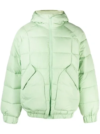 Arte Antwerp Joey Cuts Puffer Jacket In Green