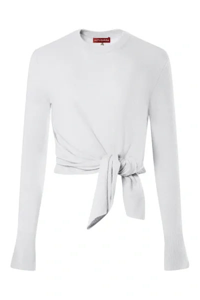 Altuzarra Nalini Knot-detail Cashmere Jumper In Ivory