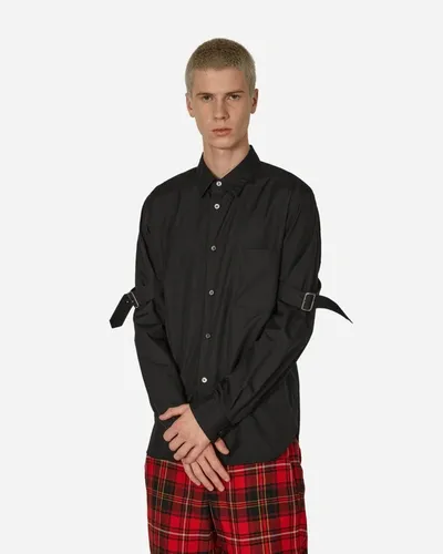 Comme Des Garcons Black Elbow Buckle Detail Longsleeve Shirt In Black