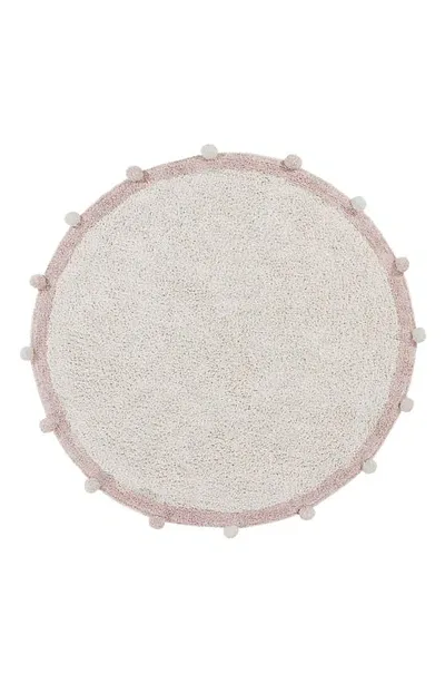 Lorena Canals Kids' Bubbly Washable Cotton Area Rug In Natural Rose