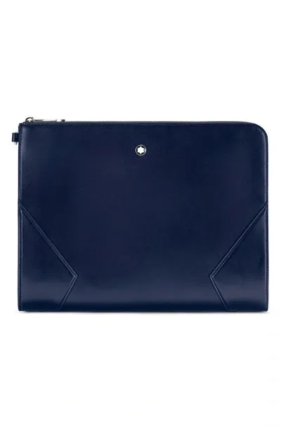 Montblanc Men's Meisterstück Leather Portfolio In Blue