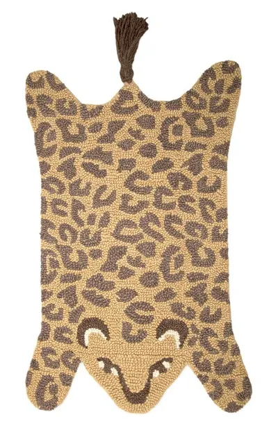 Crane Baby Kids' Leopard Accent Rug In Brown