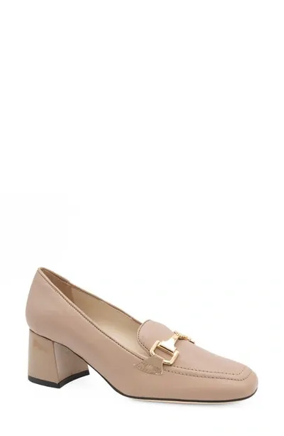 Amalfi By Rangoni Bit Loafer Pump In Smog Piuma Lux Taupe Glove