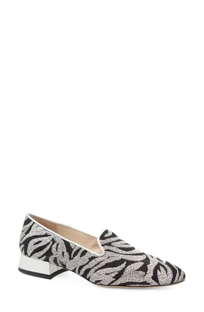 Amalfi By Rangoni Alessandra Embroidered Pump In Black Silver Yemina