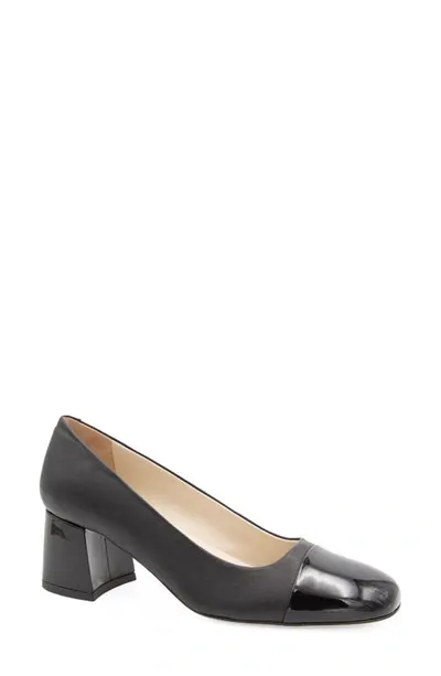 Amalfi By Rangoni Beccaccino Cap Toe Pump In Black Parm Nero Glove