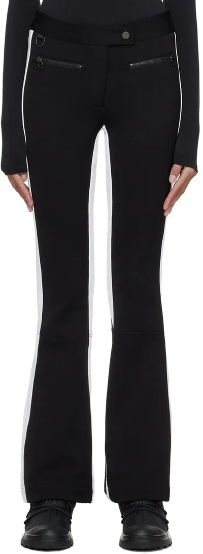 Erin Snow Elle Belted Recycled-shell Bootcut Ski Pants In Bo Bone/black