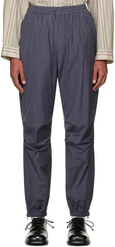 Amomento Gray Drawstring Trousers In Charcoal