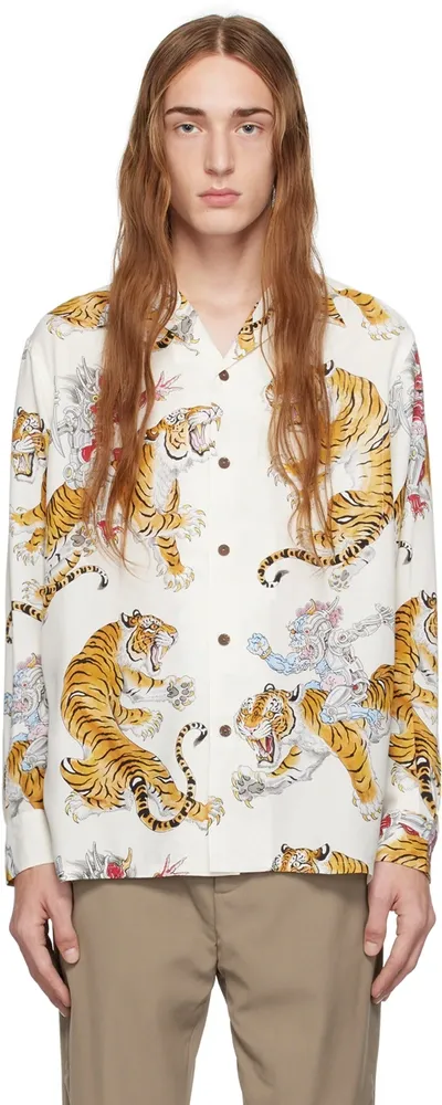 Wacko Maria White Printed Shirt