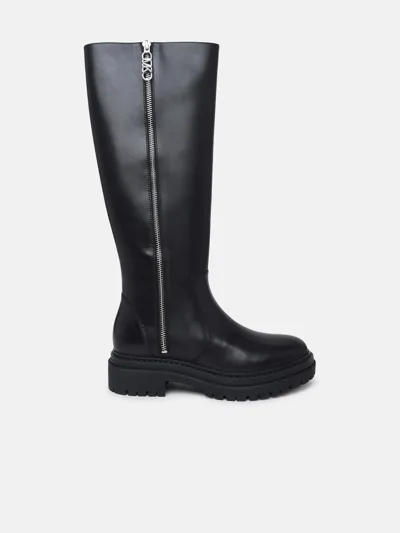 Michael Michael Kors 'regan' Black Leather Boots