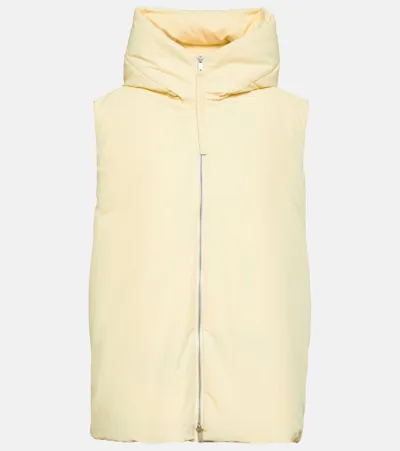 Jil Sander Oversized Hooded Down Vest In 279