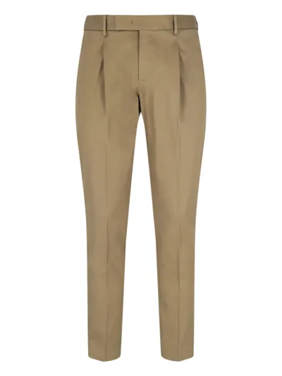 Pt Torino Pleated Pants In Beige