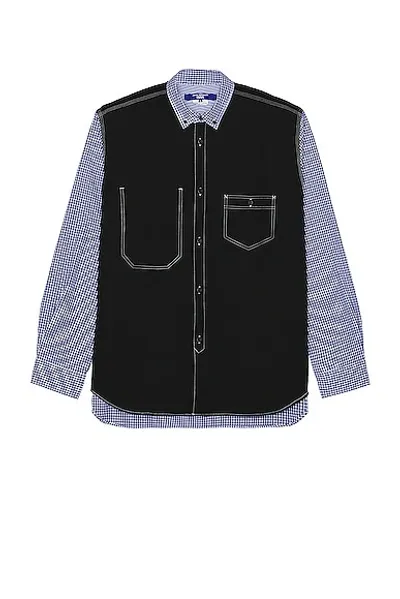 Junya Watanabe Gingham Shirt In White & Black