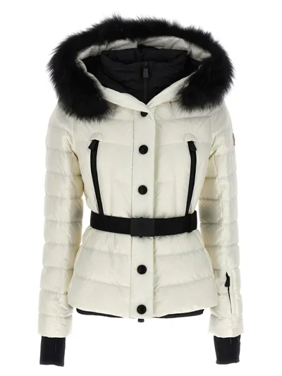 Moncler Grenoble Beverley Hooded Short Down Jacket In White/black