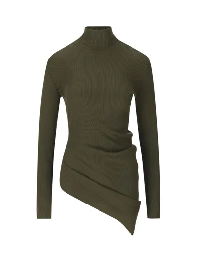 Loro Piana Diavolezza Turtleneck Knitted Jumper In Green