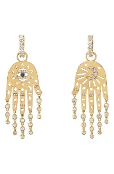 Eden Presley Divine Intervention Drop Earrings In White Diamond