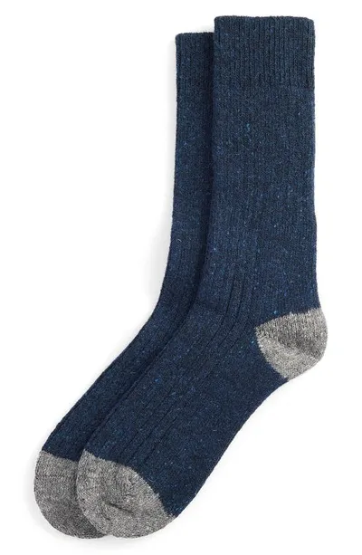 Barbour Houghton Cotton-blend Socks In Midnight