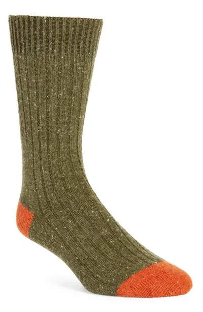 Barbour Houghton Mens Socks In Olive Burn