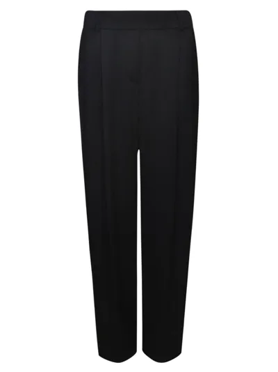 Giorgio Armani Fitted Straight Trousers In Black