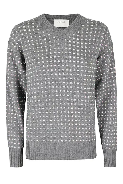 Sportmax Uta Sweater In Grigio Medio