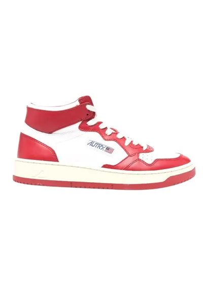 Autry Medalist Mid Wom In White Red