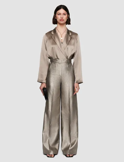 Joseph Alana High-rise Wide-leg Metallic Pants In Metallic Spark