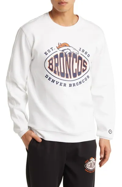 Hugo Boss Boss X Nfl Cotton-blend Sweatshirt With Collaborative Branding In Patriots Open White