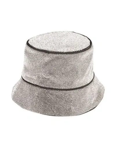 Kara Crystal Mesh Bucket Hat In Silver